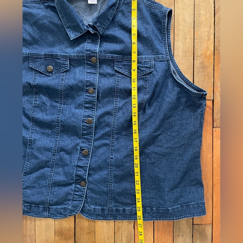 Vintage Alia Plus denim vest-Size 24W - Picture 9 of 11